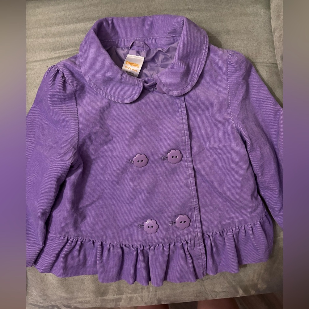 Gymboree Lavender Corduroy Pea Coat